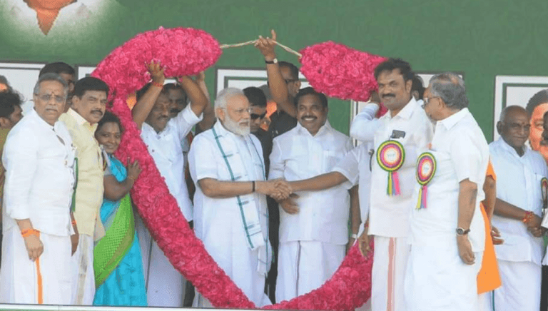 சென்னை நாடாளுமன்ற தேர்தல் பிரச்சார பொதுக்கூட்டத்தில் பிரதமர் மோடியின் உரை