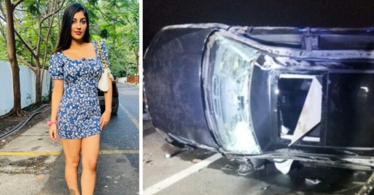 Actress Yashika Anand car accident