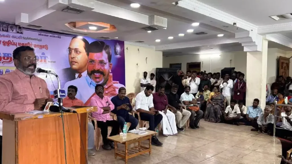மது ஒழிப்பு மாநாடு… பெண்கள் சீருடையுடன் பங்கேற்க வேண்டும்… திருமாவளவன் வேண்டுகோள்…!