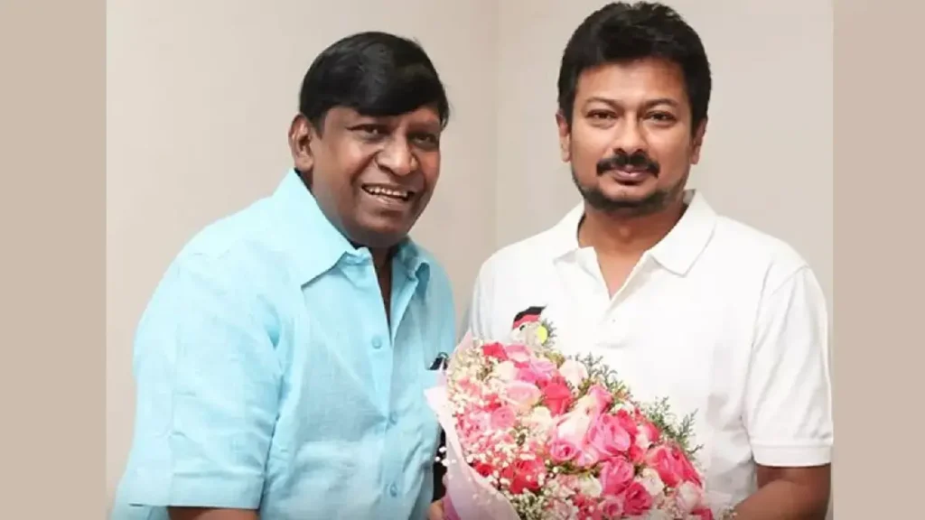 உதயநிதி ஸ்டாலினை நேரில் சந்தித்து வாழ்த்து சொன்ன வடிவேலு… வைரல் புகைப்படம்…!