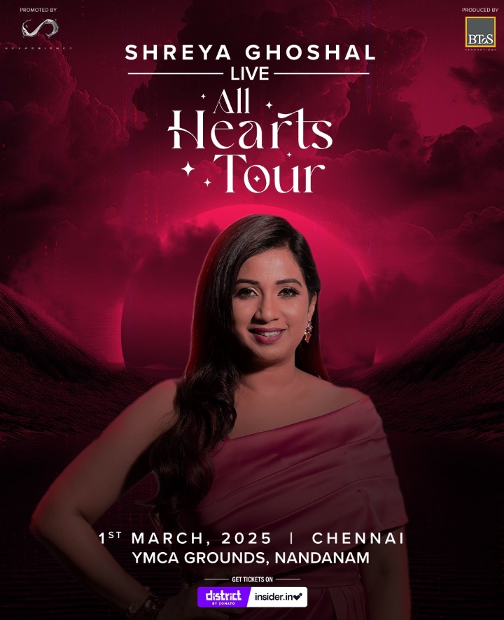 Shreya Ghoshal’s All Hearts Tour: Chennai and Coimbatore Get Ready for a Musical Extravaganza