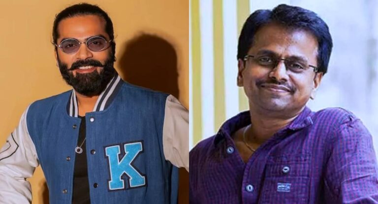 சிம்பு மற்றும் இயக்குநர் ஏ.ஆர். முருகதாஸ் இணைந்து பணியாற்றப்போகும் புதிய படம் குறித்த செய்திப் புகைப்படம்.