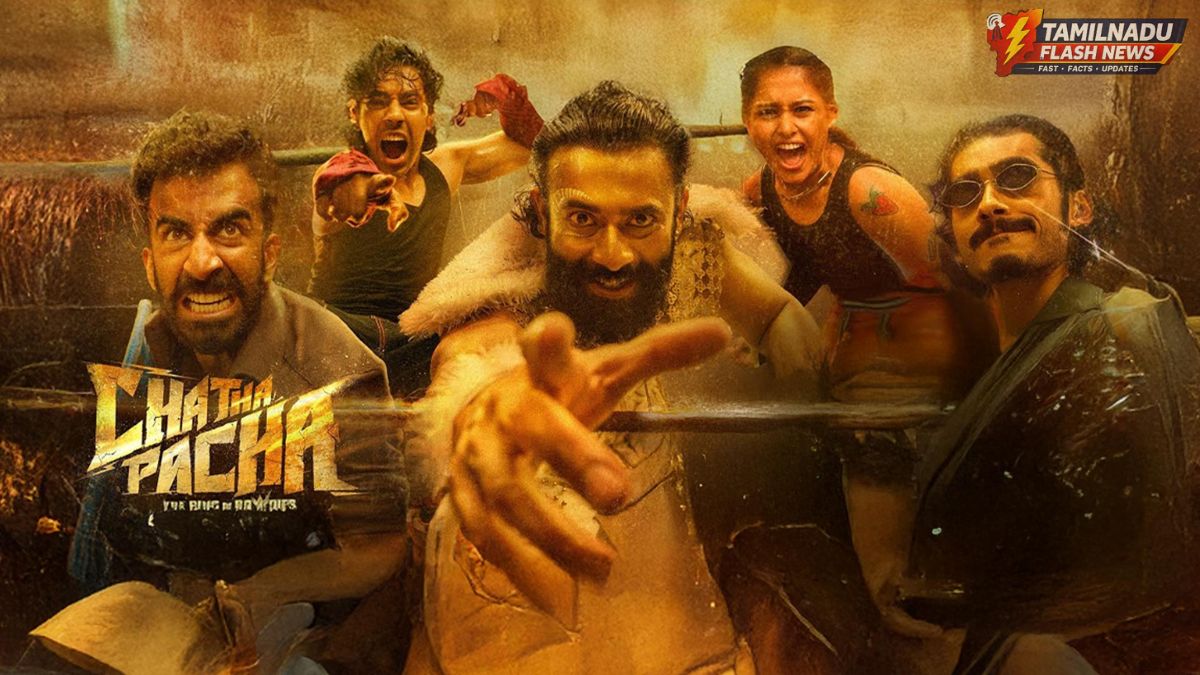 Posters of Chatha Pacha Malayalam movie starring Arjun Ashokan and Roshan Mathew on Netflix.