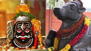 சிவபெருமான் கருவறை காவலர்கள் நந்தி மற்றும் மகாகாலர்