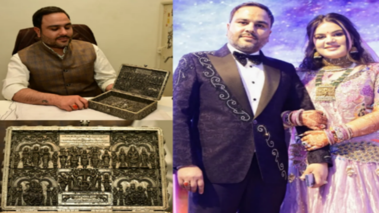 வெள்ளி திருமண பத்திரிகை ஜெய்ப்பூர் சிவ ஜோஹ்ரி மகள் திருமணம்.