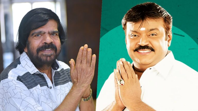 டி. ராஜேந்தர் மற்றும் விஜயகாந்த் இணைந்துள்ள அபூர்வ புகைப்படம்.