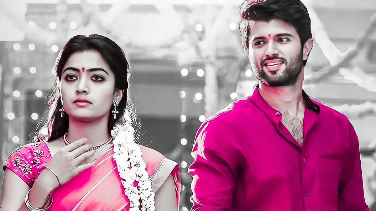 Official portraits of Vijay Deverakonda and Rashmika Mandanna confirming their wedding as The Wedding of VIROSH.