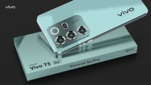 Official press render of Vivo T5 Pro 5G with premium aesthetic design.