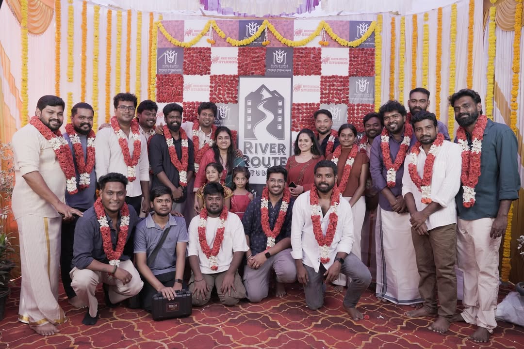 Official brand identity and launch poster of River Route Studios by actor Rio Raj.