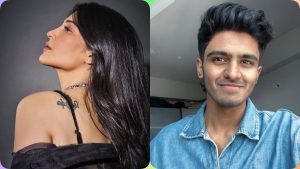 Official promo still from Sai Abhyankkar's new independent song featuring marriage backdrop visuals.