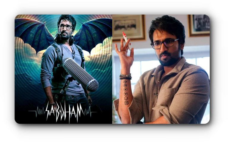 Actor Aadhi Pinisetty and Lakshmi Menon in the Tamil horror movie Sabdham now streaming on ZEE5.