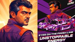 Actor Ajith Kumar in a racing suit for Campa Energy advertisement campaign.