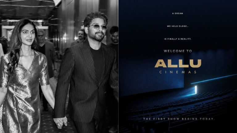 Inside view of India's largest Dolby Cinema screen at Allu Cinemas Hyderabad.