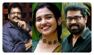 Mamitha Baiju as Selli and KS Ravikumar as Kandhasaami in Dhanush's Kara movie poster.