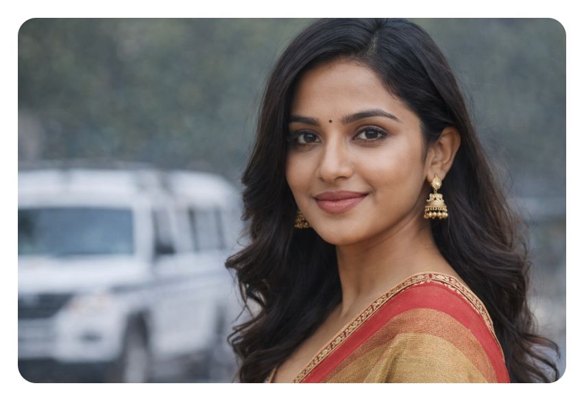 Kayadu Lohar childhood vs elegant saree Clicks