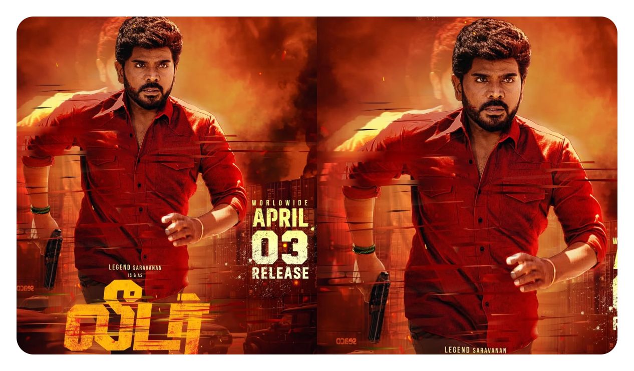 Legend Saravanan in a high-octane action scene from Leader movie directed by RS Durai Senthilkumar.