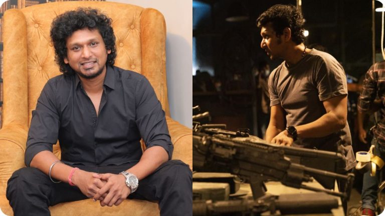 Election flying squad officials inspecting dummy AK 47 rifles used for a movie shooting in Chennai.