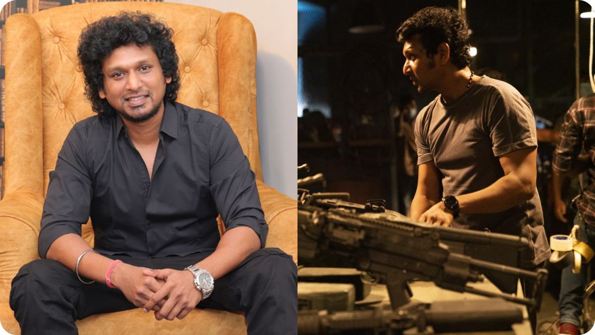 Election flying squad officials inspecting dummy AK 47 rifles used for a movie shooting in Chennai.