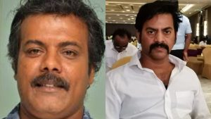 Actors Munishkanth and Redin Kingsley at the pooja ceremony of JP Cinemas Production No 1.