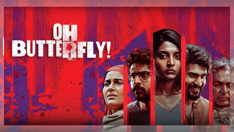 Nivedhithaa Sathish in a psychological thriller scene from the Tamil movie Oh Butterfly.