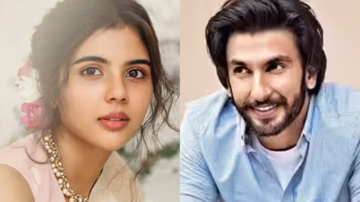 Poster concept of Ranveer Singh and Kalyani Priyadarshan in the movie Pralay set in apocalyptic Mumbai.