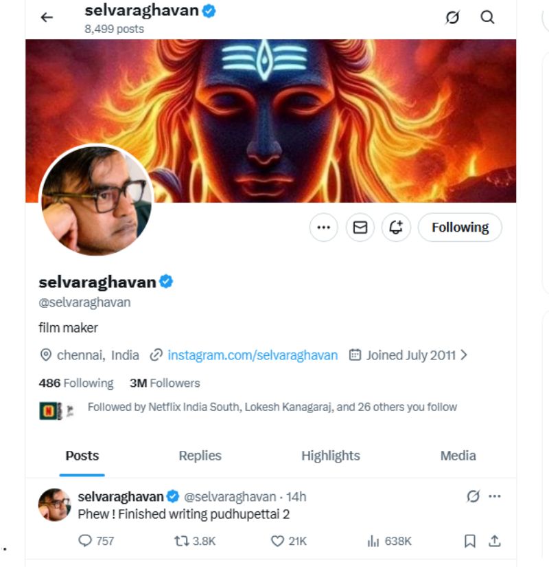 Director Selvaraghavan officially announces the completion of Pudhupettai 2 movie script starring Dhanush as Kokki Kumar.