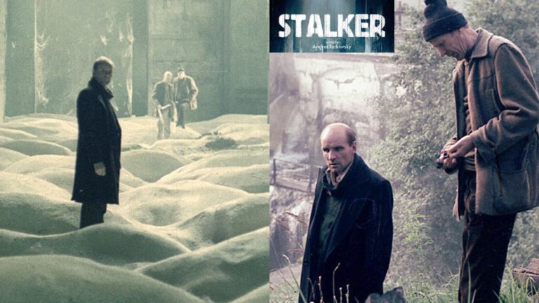 Cinematic still from Andrei Tarkovsky's 1979 masterpiece Stalker showing the Zone.