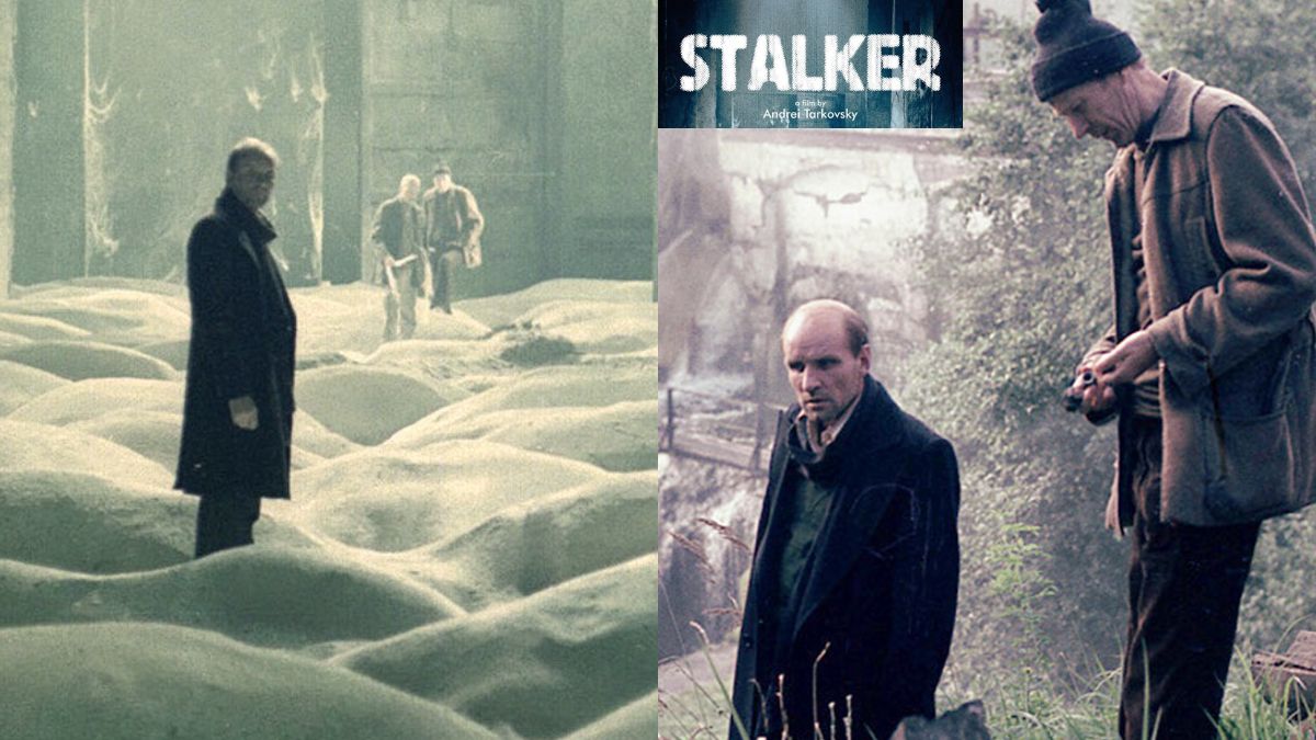 Cinematic still from Andrei Tarkovsky's 1979 masterpiece Stalker showing the Zone.