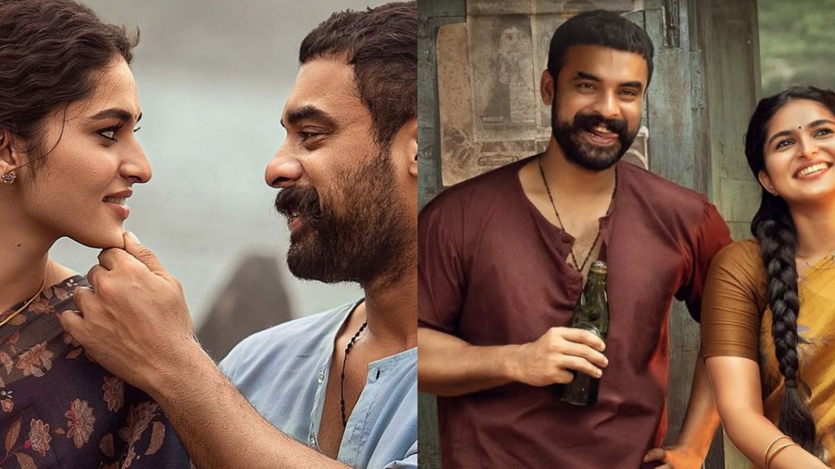 Actor Tovino Thomas in a fierce action look from the Maaveerane Pallichattambi video song.