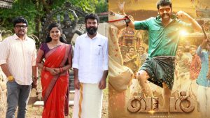 Actor Vimal and Natty Natraj in a rural action scene from the Tamil movie Vadam.