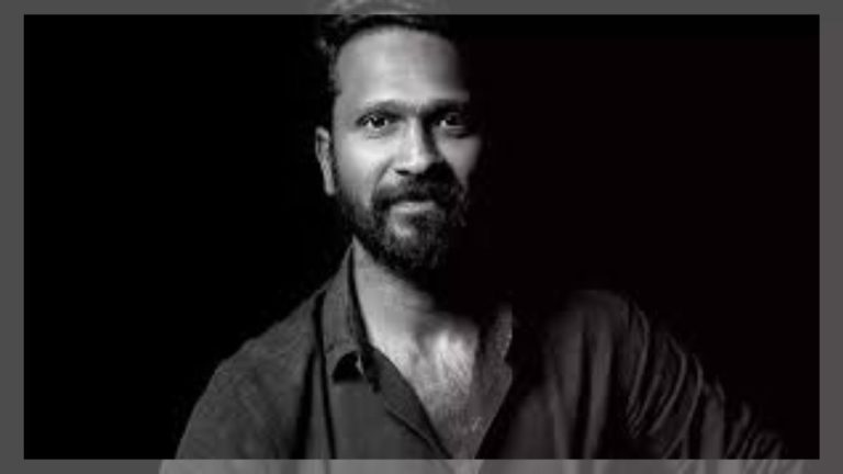 Director Vetrimaaran speaking at Neelira trailer launch along with Karthik Subbaraj and Rana Daggubati.