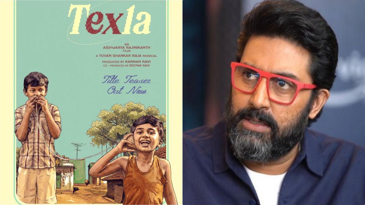 Bollywood actor Abhishek Bachchan in a powerful cameo appearance for the Tamil film Texla directed by Aishwarya Rajinikanth.