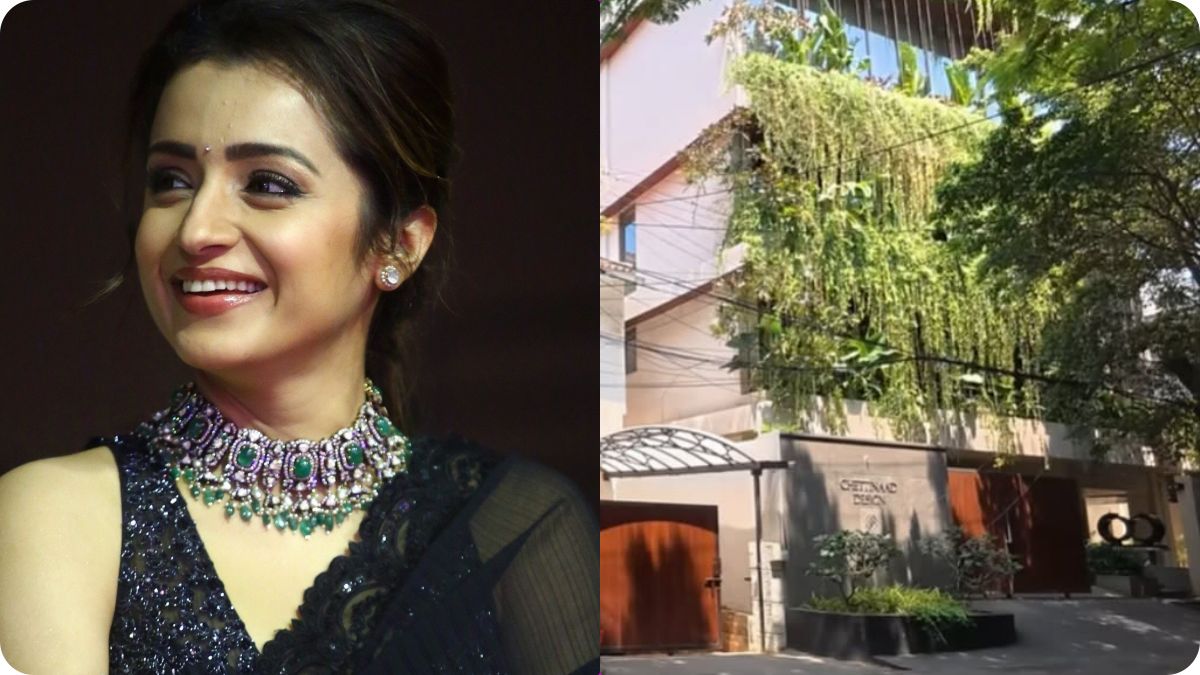 Bomb disposal squad and police conducting search at actress Trisha's house in Teynampet, Chennai.