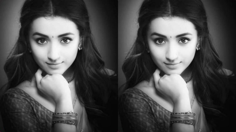 Actress Trisha Krishnan in a stylish look from the official movie poster of Karuppu.