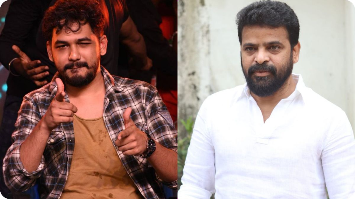 Concept poster of HipHop Tamizha Adhi and director Ameer collaborating for a new film.