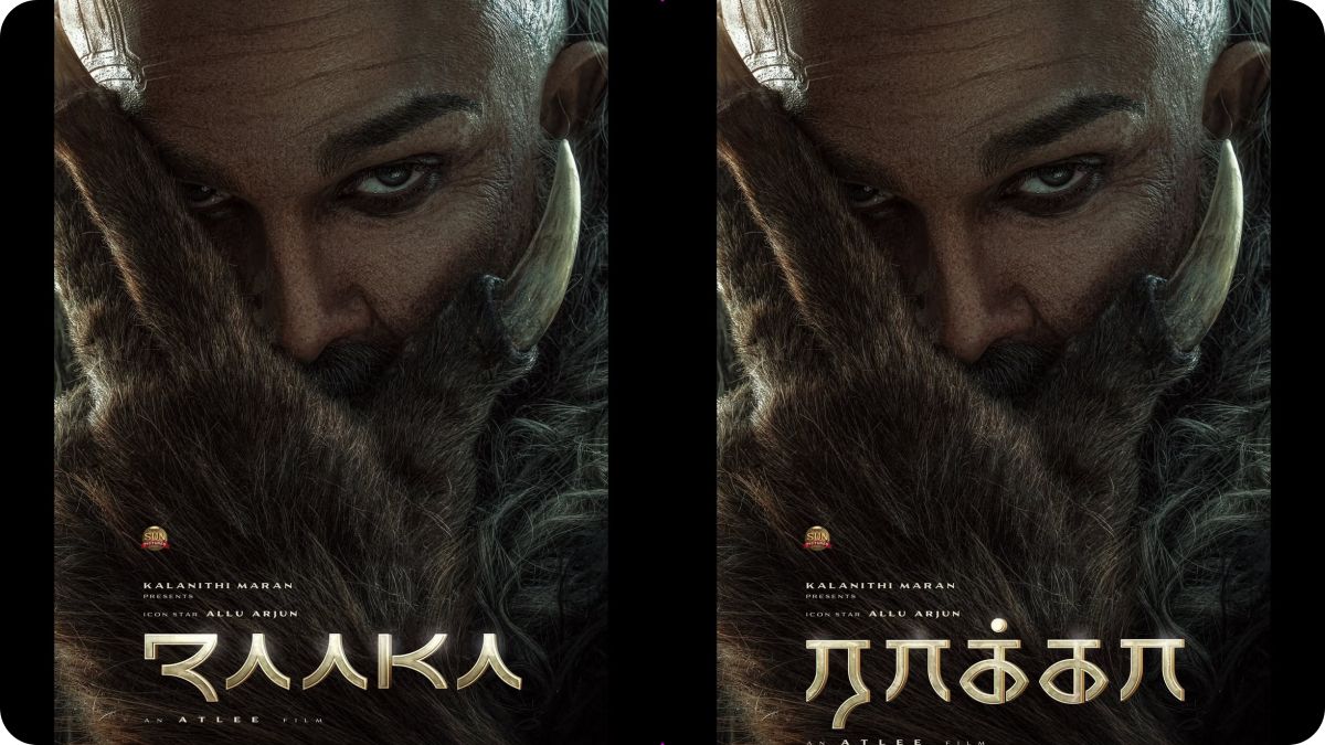 Concept art of Allu Arjun and Director Atlee for their Pan-World project Raaka.