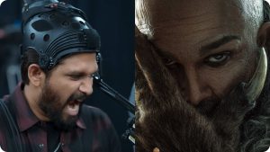 Official title poster of movie Raaka starring Allu Arjun directed by Atlee featuring a werewolf theme.