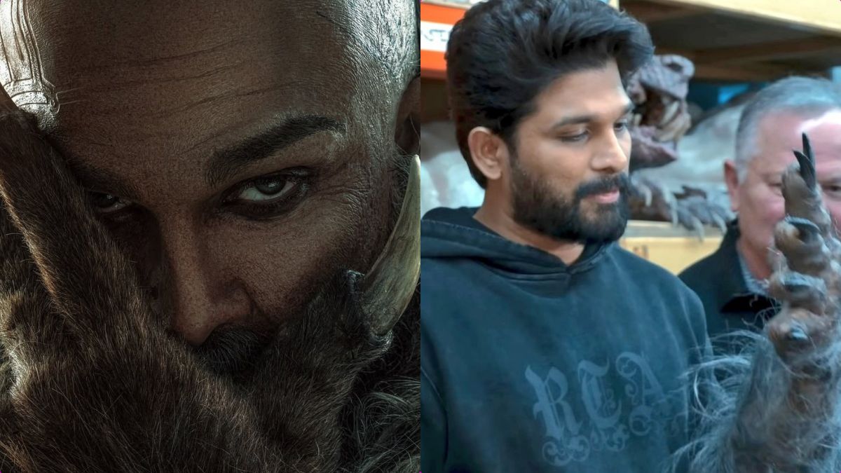 Director Atlee explaining a scene to Allu Arjun on the high-tech sets of Raaka.