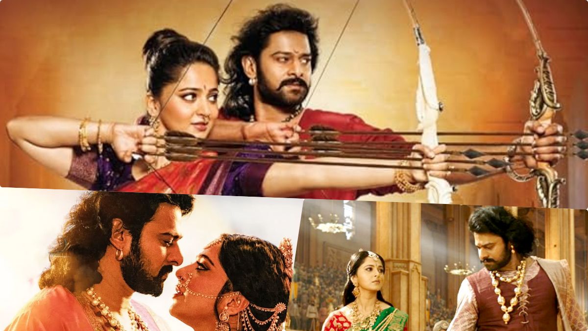 Anushka Shetty as Devasena in the archery sequence from the movie Baahubali 2.