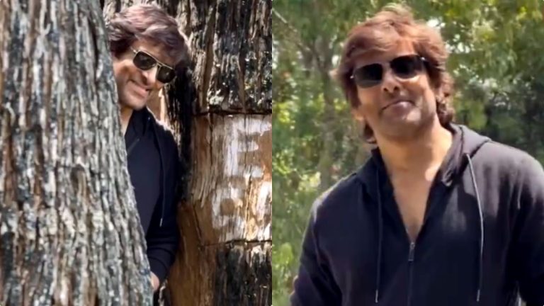 Chiyaan Vikram's viral Instagram reel being recreated by the Kerala Police department.