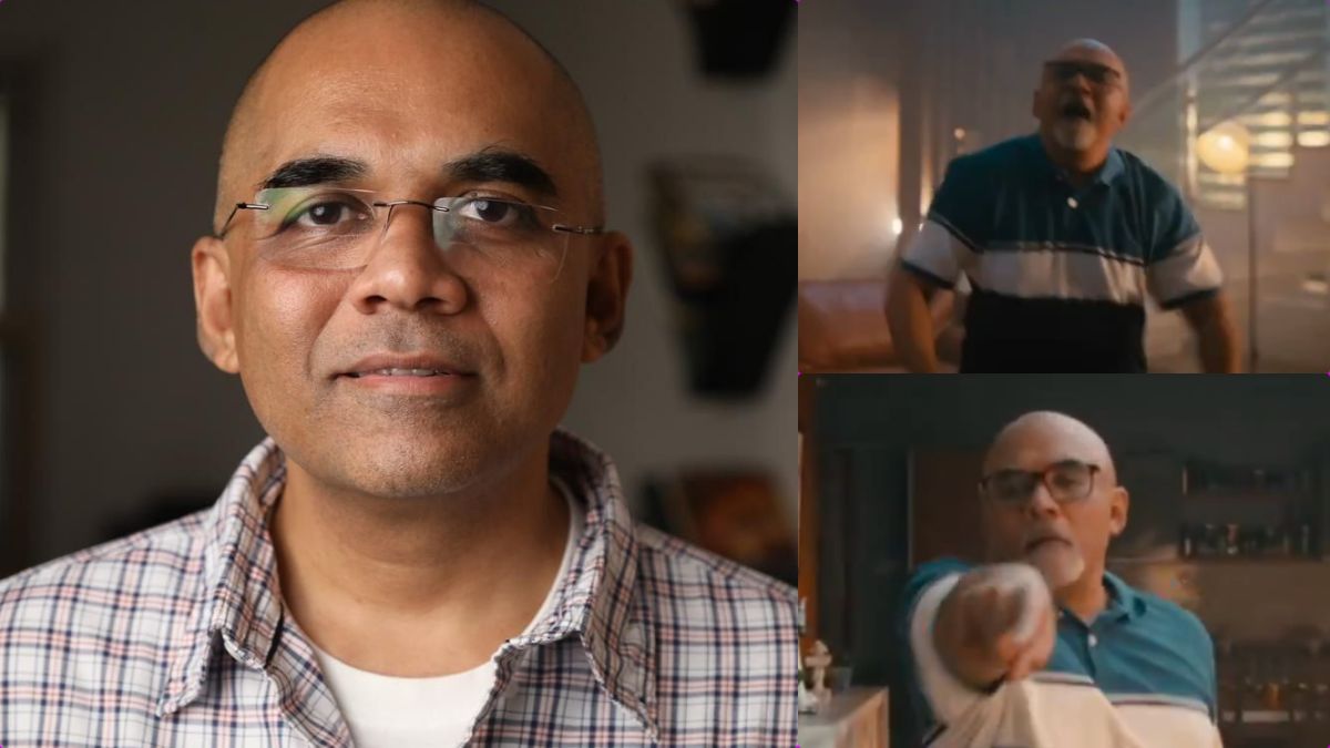 Film critic Baradwaj Rangan dancing with Arjun Das and the team in the Korean Family song from Con City.