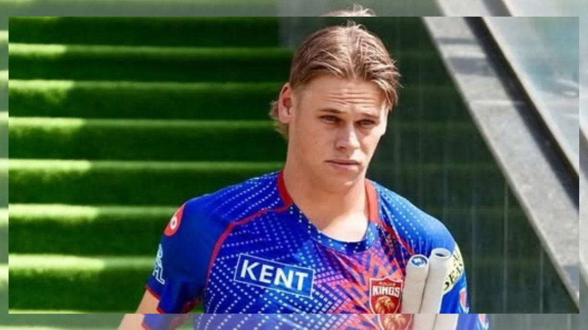 Cooper Connolly celebrating his match-winning unbeaten 72 runs on IPL debut for Punjab Kings.