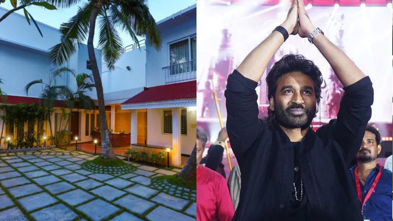 Actor Dhanush speaking at an interview regarding his new house in Poes Garden and social media memes.