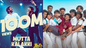 Music composer GV Prakash Kumar celebrating 100 million views for the Mutta Kalaki song from Youth movie.