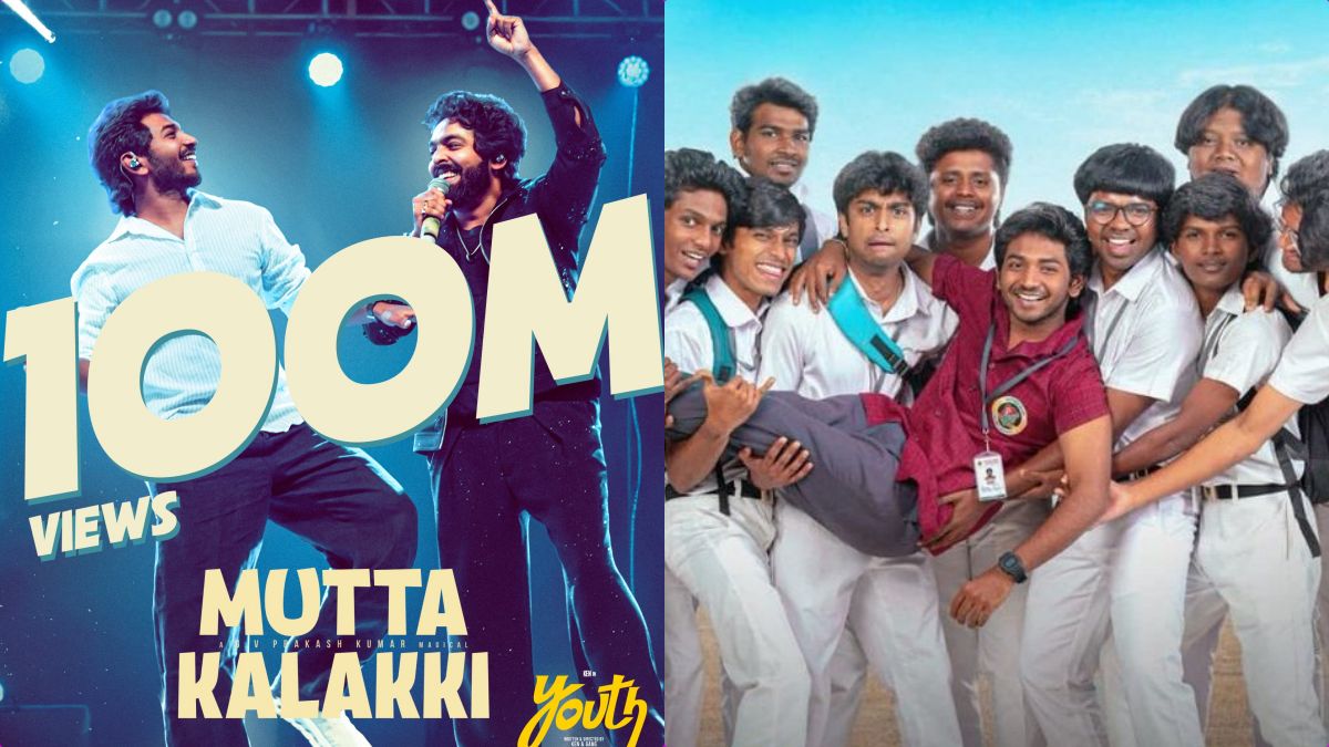 Music composer GV Prakash Kumar celebrating 100 million views for the Mutta Kalaki song from Youth movie.