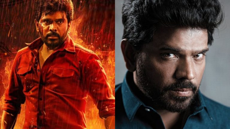 Actor Legend Saravanan in a powerful action scene protecting his daughter in Leader movie.