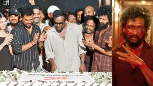 Director Lokesh Kanagaraj and Wamiqa Gabbi in the movie DC directed by Arun Matheswaran.