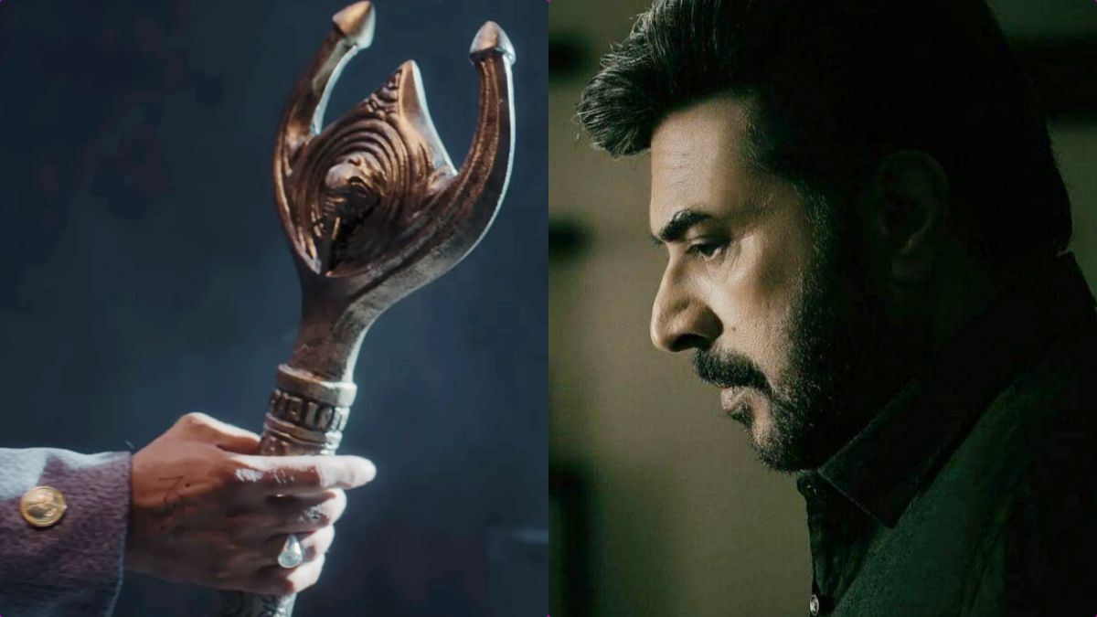 Malayalam superstar Mammootty during an interview discussing his voice role as Moothon in the Lokah film franchise.