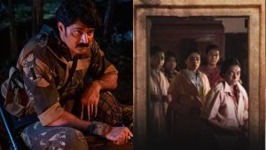 A tense scene from Neelira movie showing the interaction between IPKF soldiers and Sri Lankan Tamil civilians during a wedding.