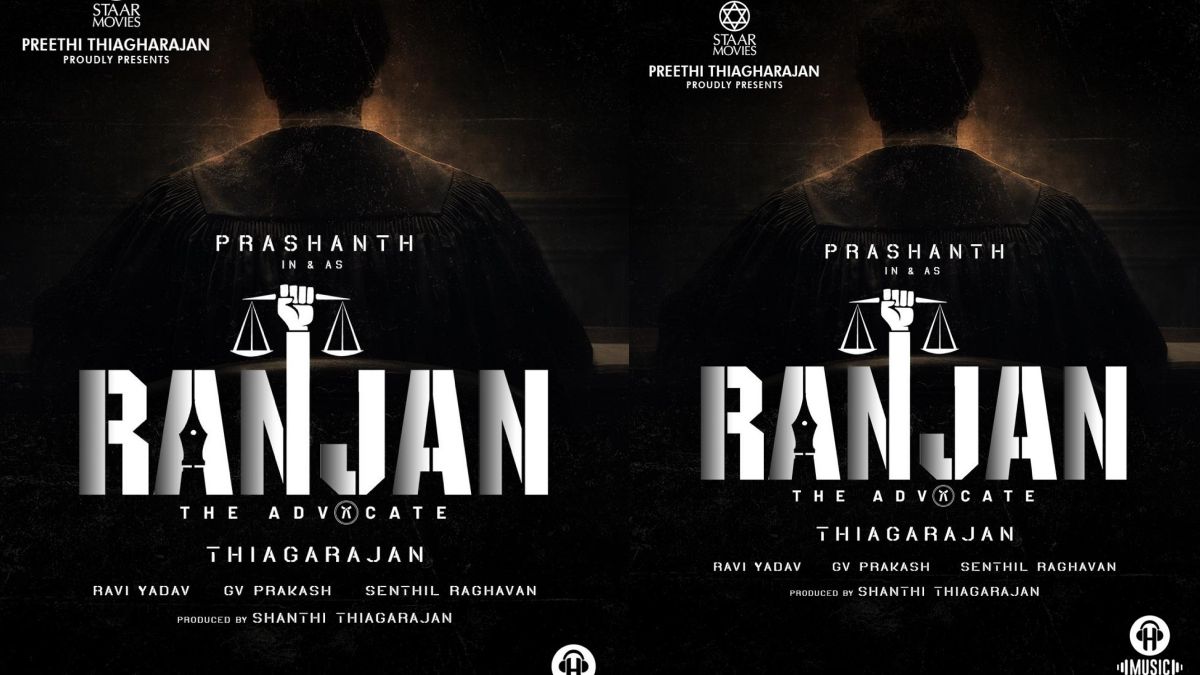 Actor Prashanth in a lawyer attire for his upcoming movie Ranjan The Advocate directed by Thiagarajan.
